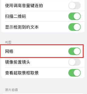 湛河苹果手机维修网点分享iPhone如何开启九宫格构图功能 