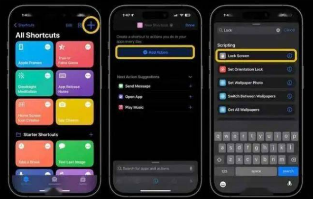 湛河苹果14锁屏维修店分享iPhone14升级iOS16.4后如何创建锁屏快捷方式 